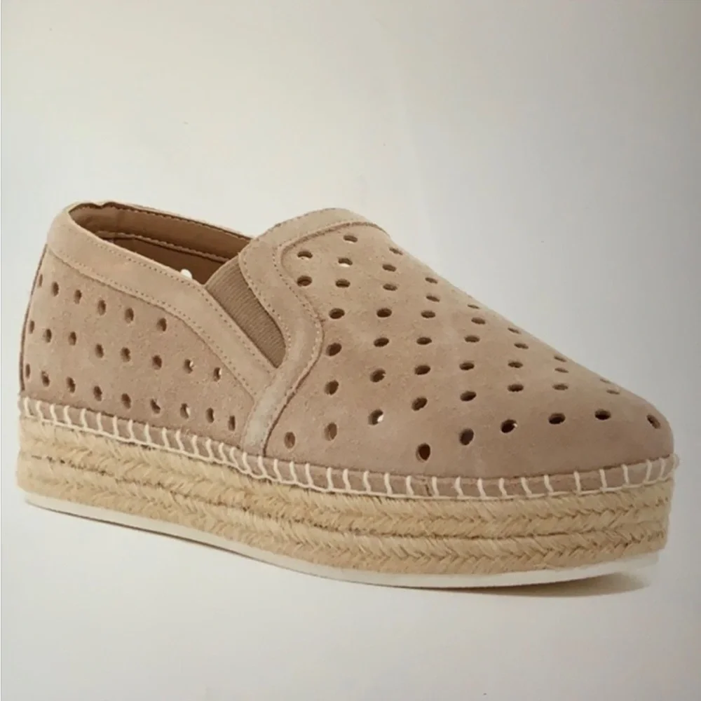 Steve Madden Women's Widmer Tan Suede Espadrille Loafer Size 9